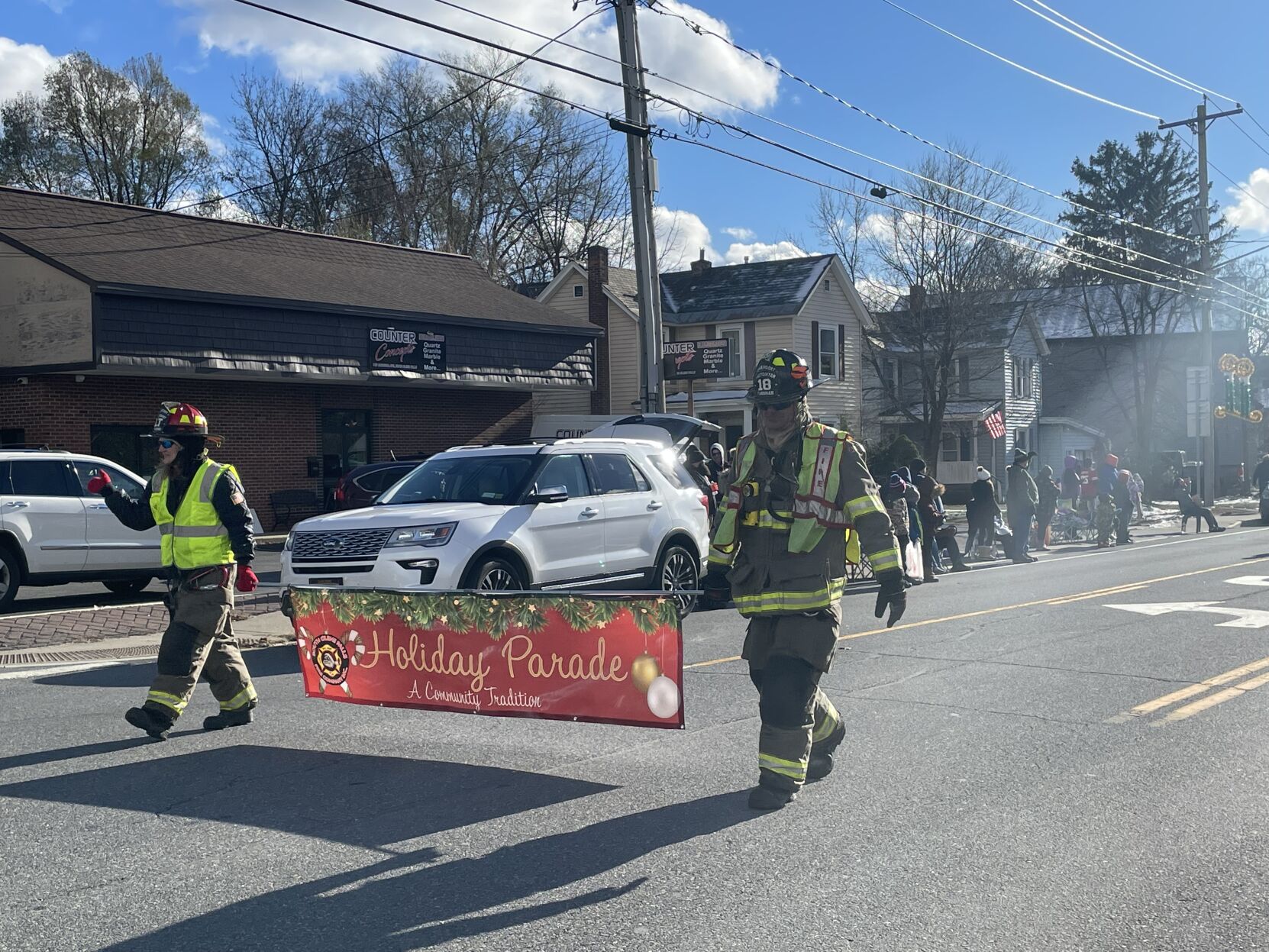 Fire department and parade banner
